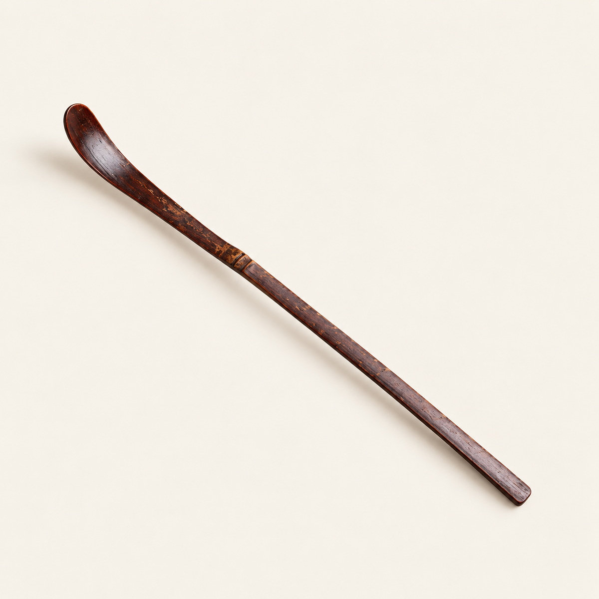 Wooden matcha scoop in the cream studio