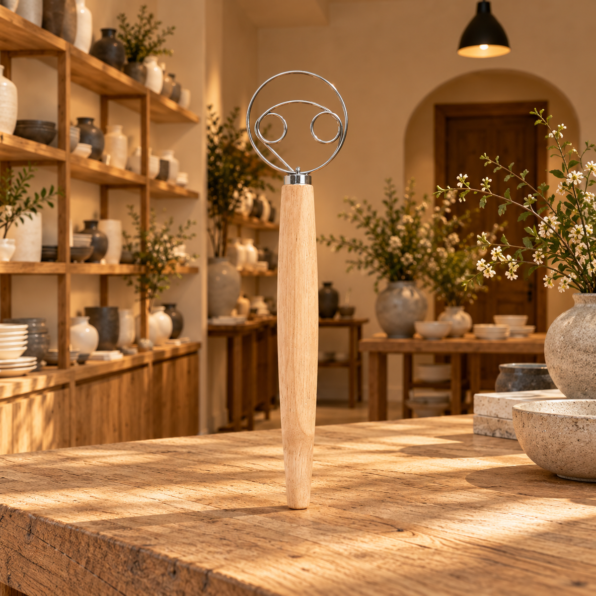 Danish dough whisk in the IKI shop setting