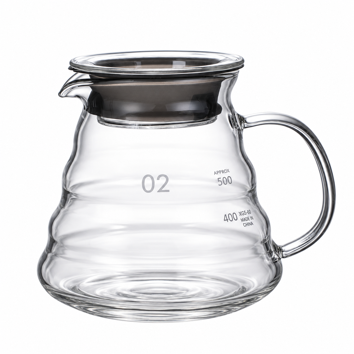 Glass coffee server, 600 ml on a white background