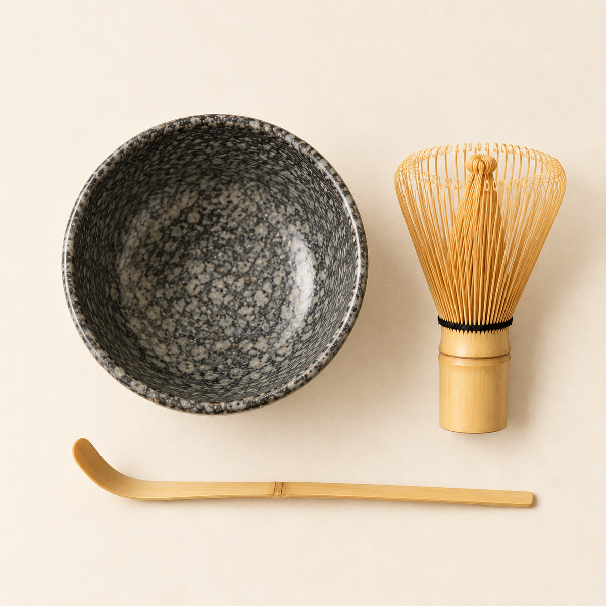 Still Matcha Set - Bowl, Whisk and Scoop: product arrangement