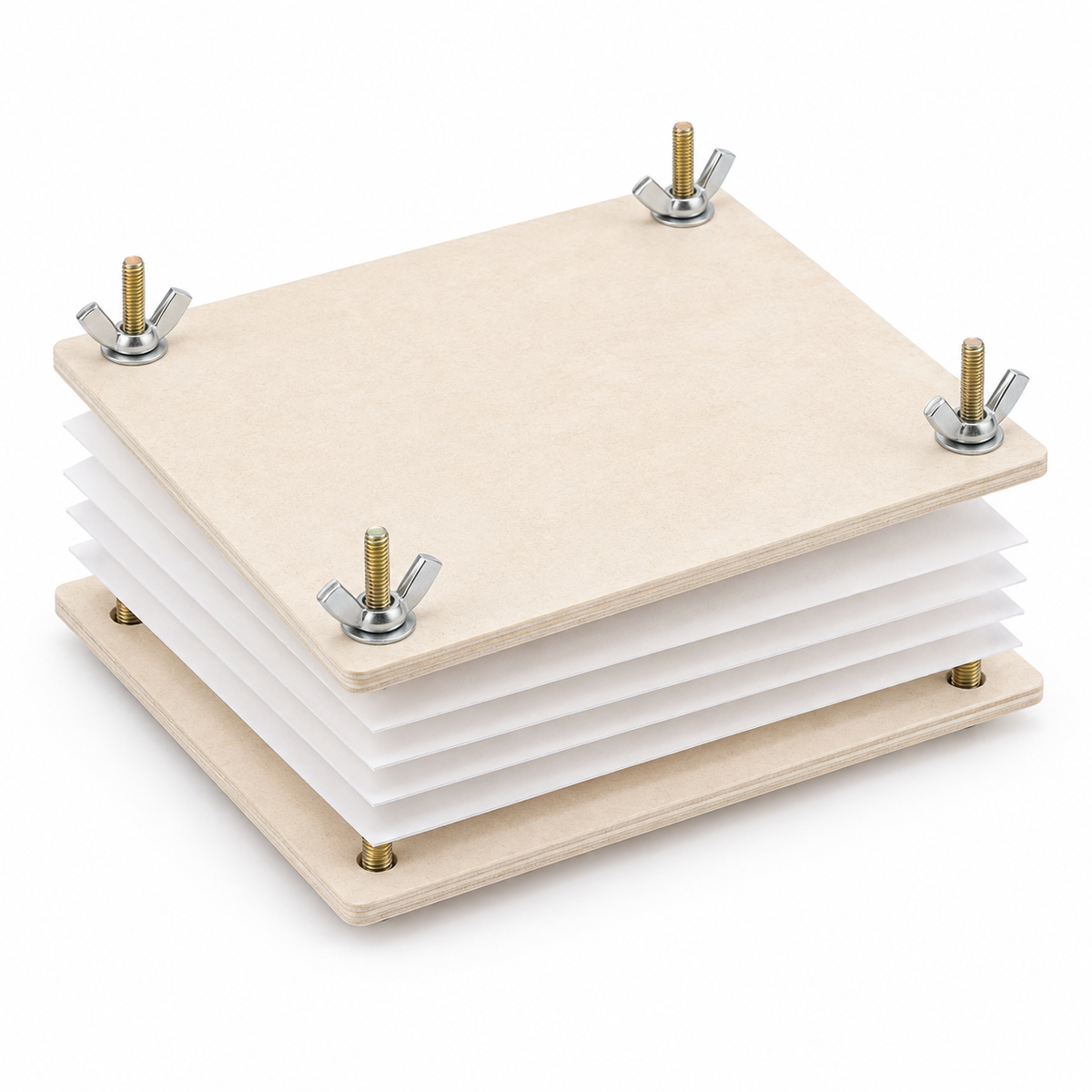 Pressed Walk Flower Press - Natural Board: on a white background