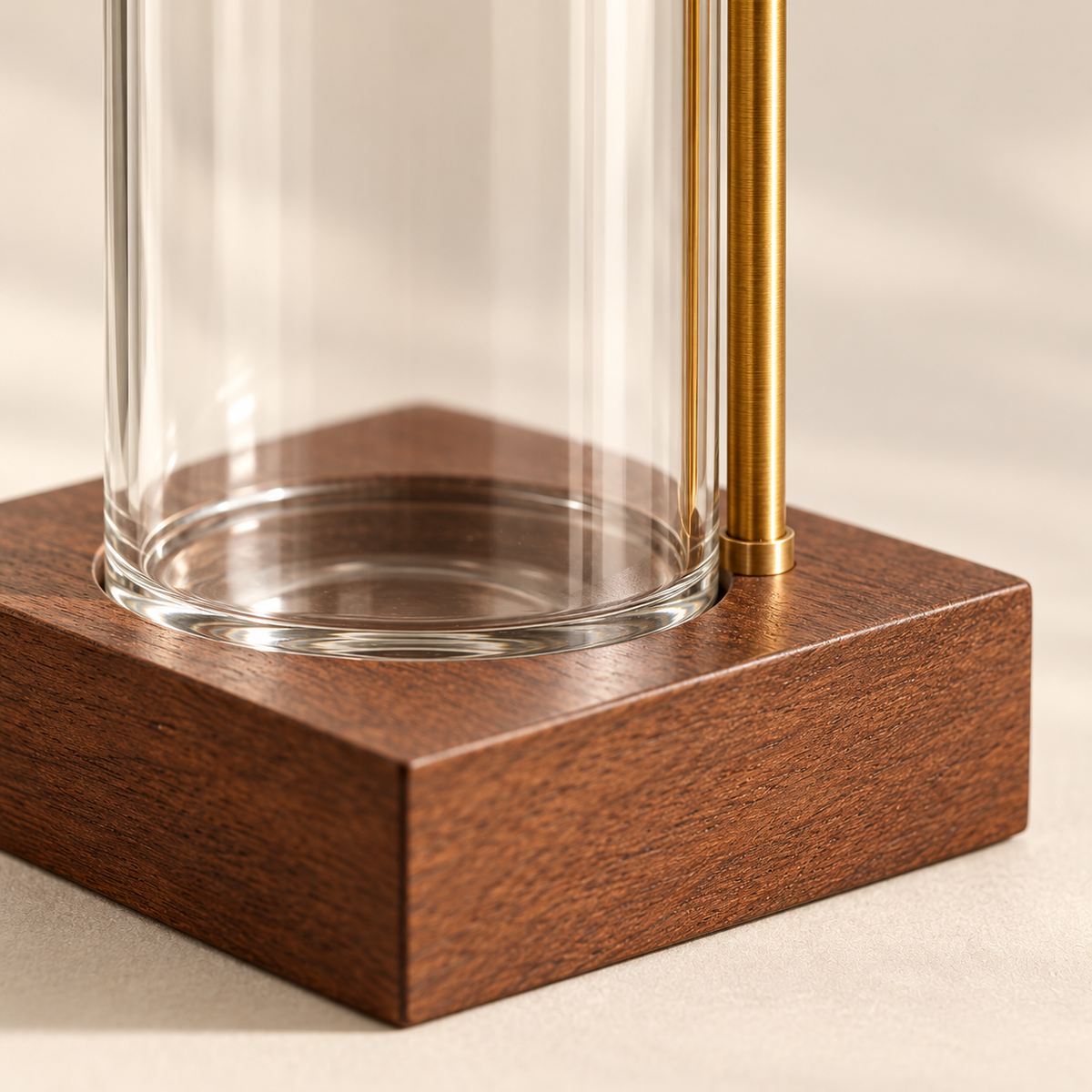 Line & Ember Glass Ash-Catcher Incense Holder: close-up detail