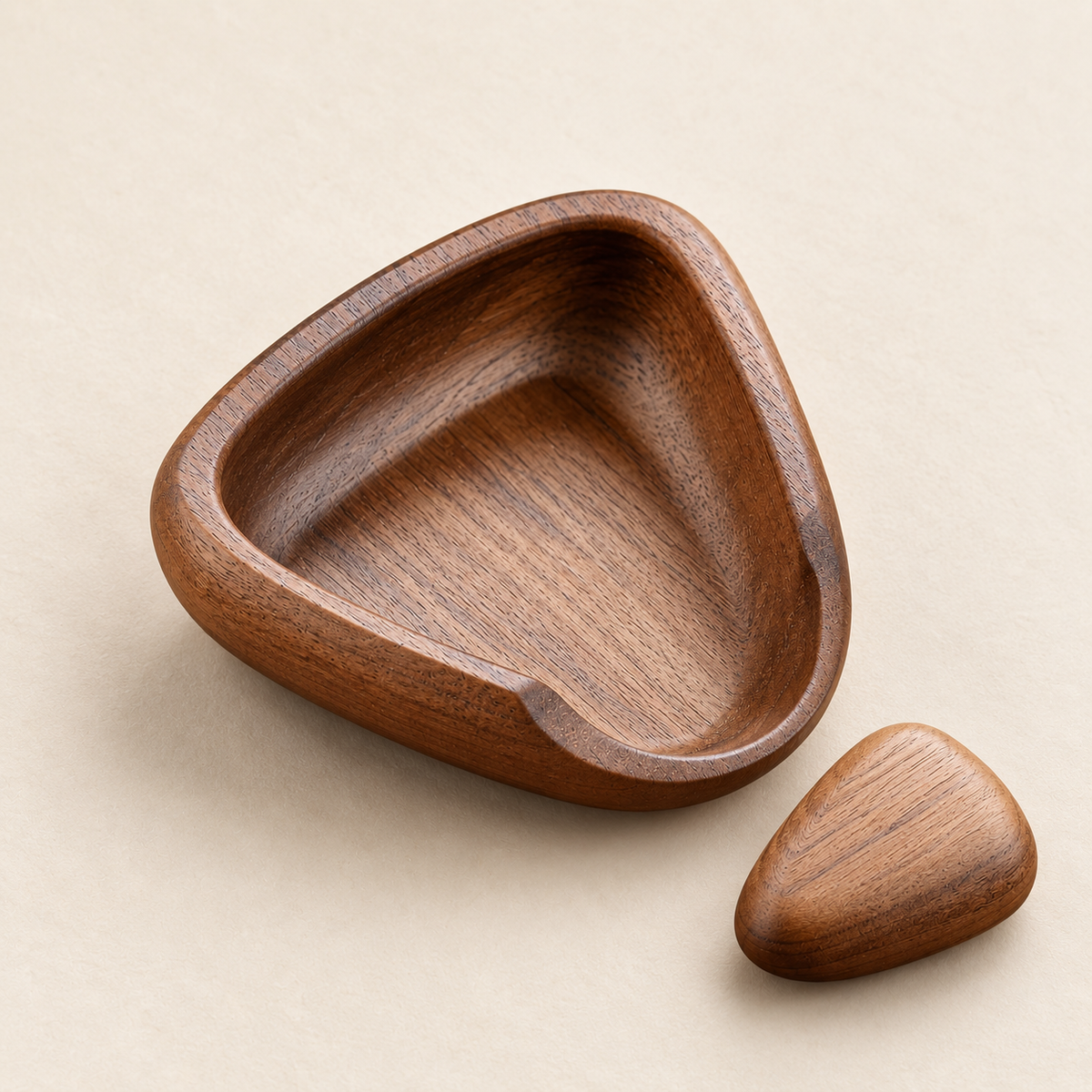 Quiet Measure Coffee Bean Dosing Tray - Dark Timber: product arrangement