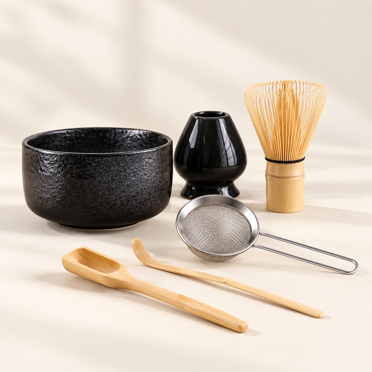 IKI six-piece matcha set in Ink Black
