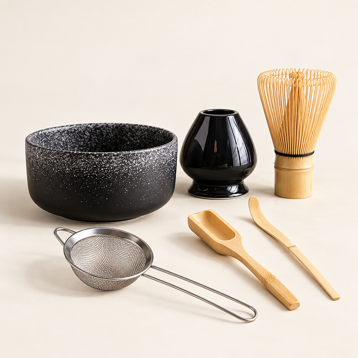 IKI six-piece matcha set in Charcoal
