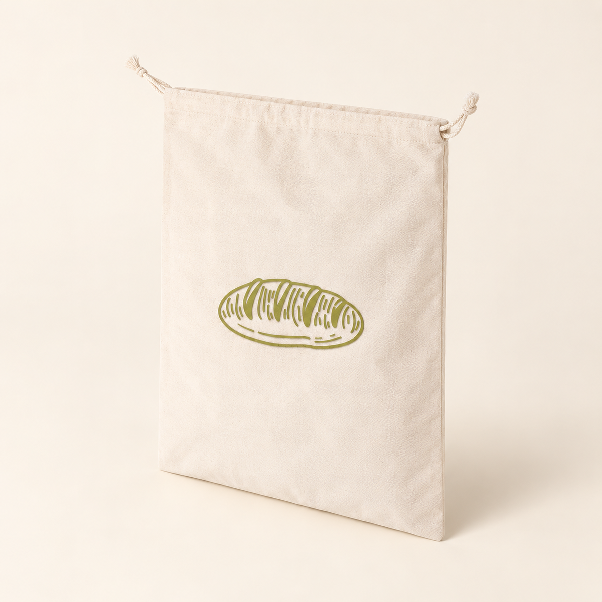 Drawstring bread bag, another view and included pieces