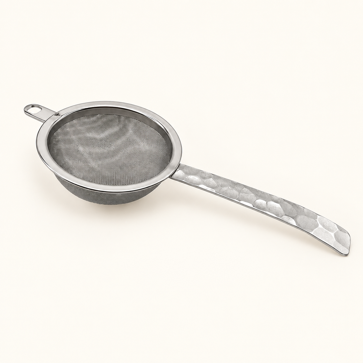 Stainless steel matcha sifter, another view and included pieces